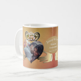 23:e Bröllop-årsdagen Foto Claddaugh Topaz Kaffemugg
