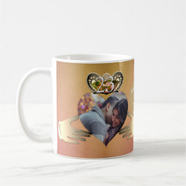 23:e Bröllop-årsdagen Foto Claddaugh Topaz Kaffemugg