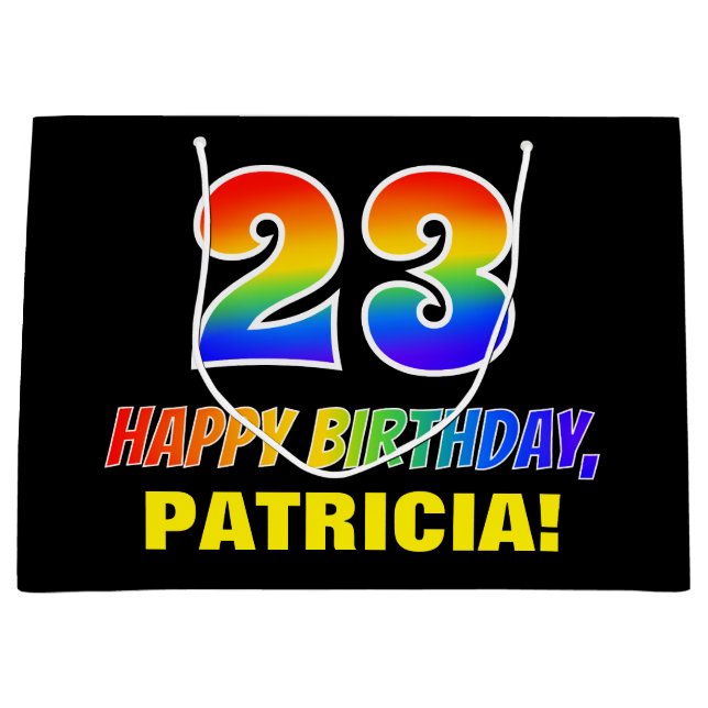 23:e födelsedag: fetstil, Roligt, enkel, regnbåge  (Framsidan)