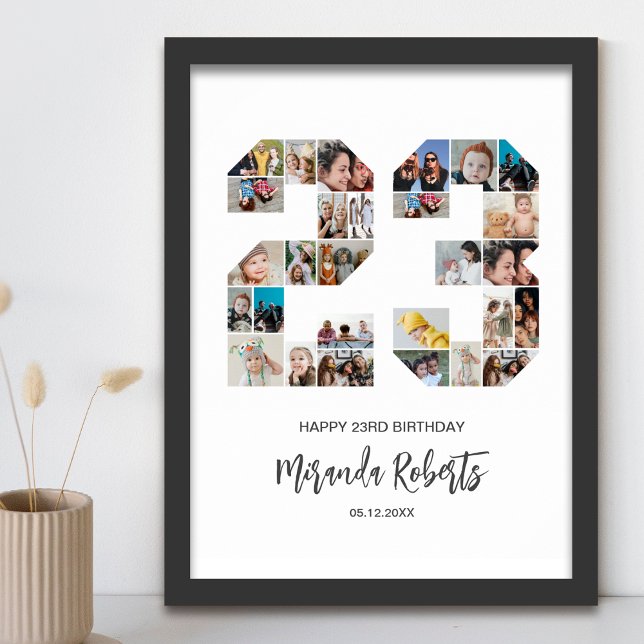 23:e födelsedag nummer 23 Anpassningsbarnas fotoko Poster (Skapare uppladdad)