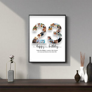 23:e födelsedag Poster fotokollage