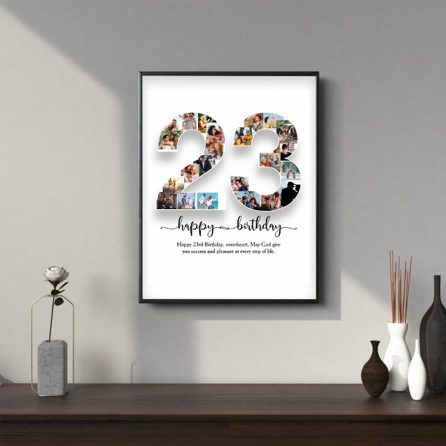 23:e födelsedag Poster fotokollage (Skapare uppladdad)