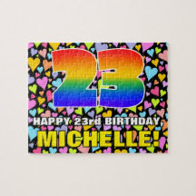 23:e födelsedag - Roligt, hjärtklappning + "23"