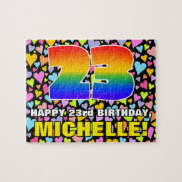 23:e födelsedag - Roligt, hjärtklappning + "23" Pussel