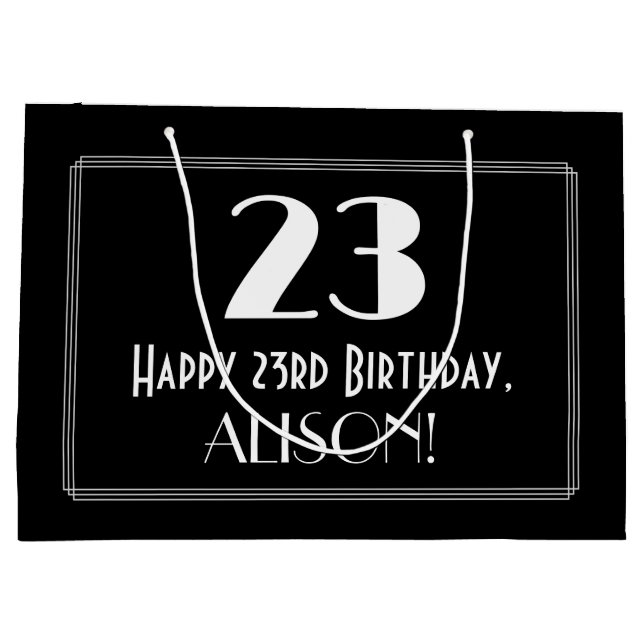 23:e födelsedagen: Art Deco Inspired Stil "23", Na (Baksidan)