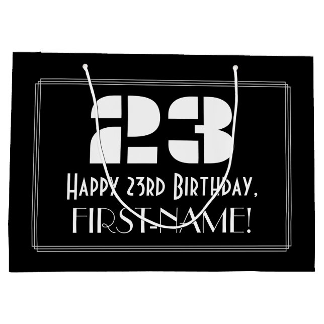 23:e födelsedagen ~ Art Deco Inspired Titta "23" + (Baksidan)