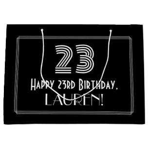 23:e födelsedagen - Art Deco Inspired Titta "23" o