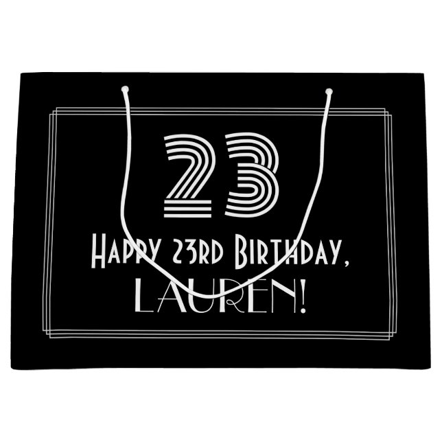 23:e födelsedagen - Art Deco Inspired Titta "23" o (Framsidan)