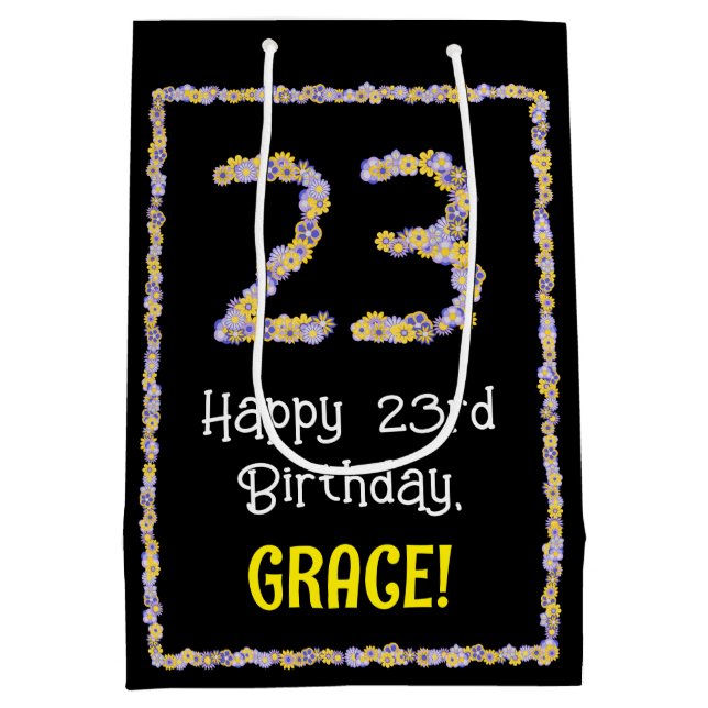 23:e födelsedagen: Blommigt Flowers Number, eget n (Baksidan)