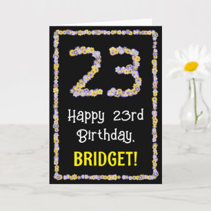 23:e födelsedagen: Blommigt Flowers Number, eget n Kort