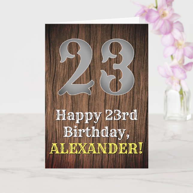 23:e födelsedagen: Land Western Inspired Titta, Na Kort (Orkide)
