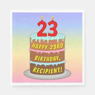 23:e födelsedagen: Roligt Cake and Candles + Anpas Pappersservett