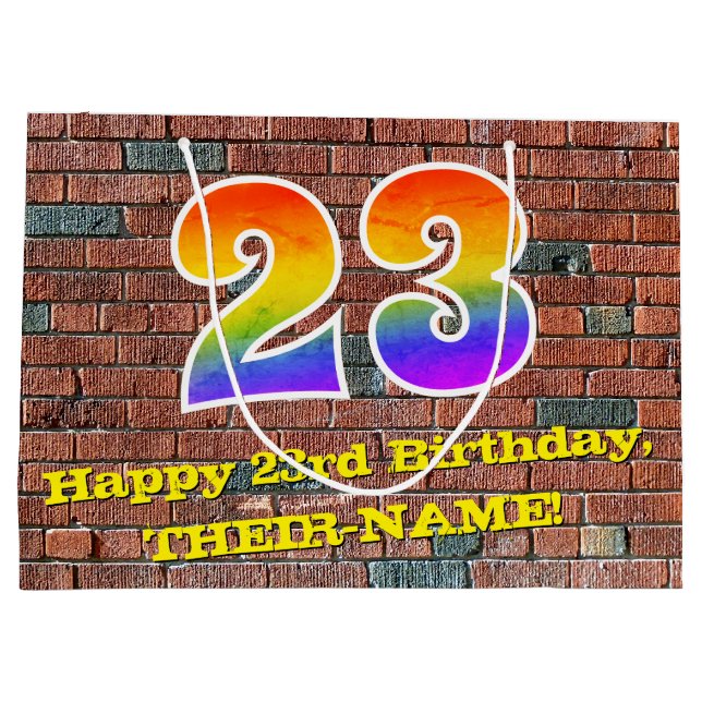 23:e födelsedagen: Roligt, Graffiti-Inspired Rainb (Baksidan)