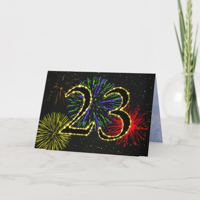 23:e Födelsedagsfest inbjudan (Framsida)