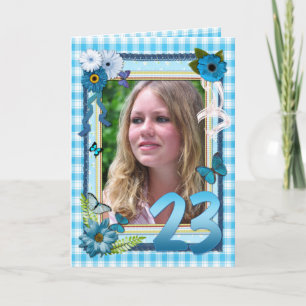 23:e fotokort för en födelsedag kort