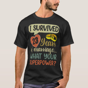 23:e Giftermål-årsdagen Par I Överlevt 23 Y T Shirt