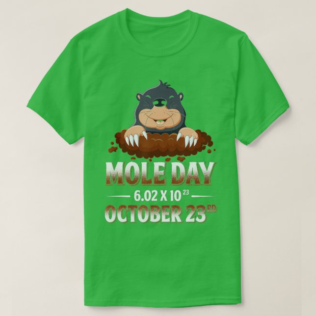 23:e månadsdagen Avogadros nummer T Shirt (Design framsida)