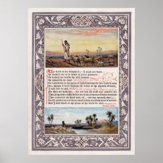 23:e psalm, Herren är min Shepherd Poster