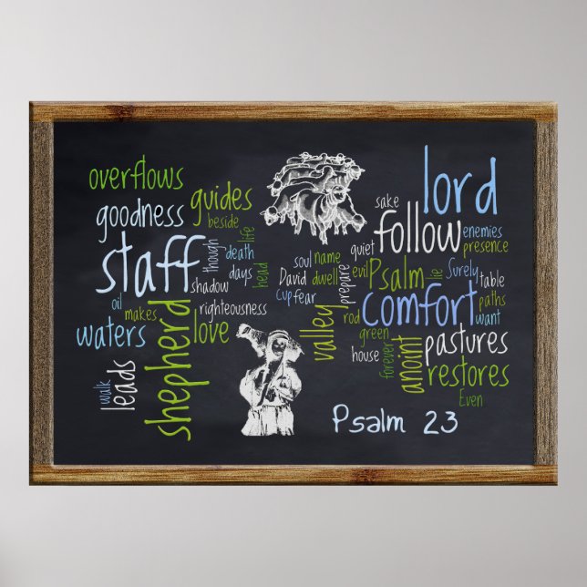 23:e psalm-kartong 1 poster (Framsidan)