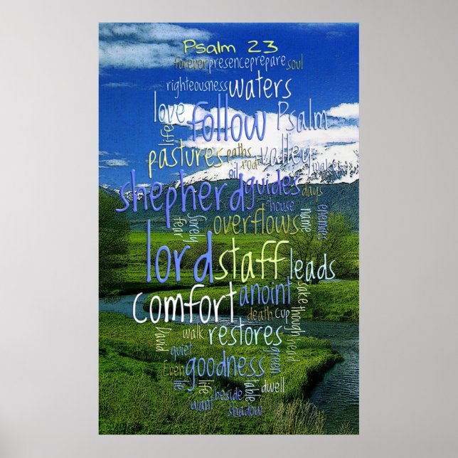 23:e Psalm Valley-vyn Poster (Framsidan)