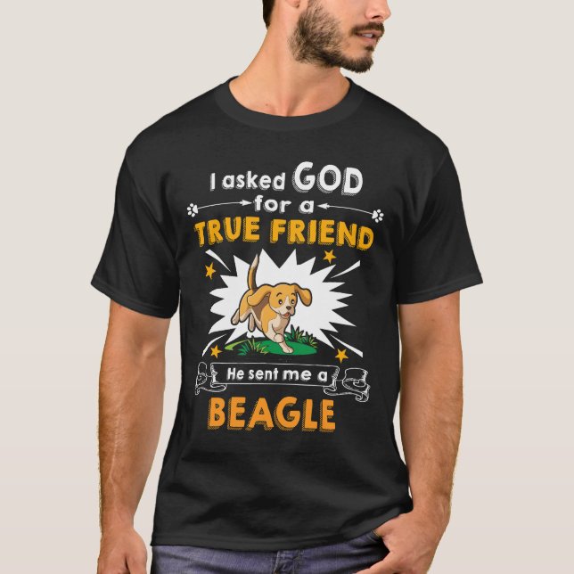 23 En beagle till Gud sann vän T Shirt (Framsida)