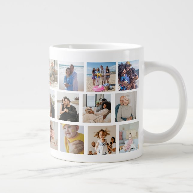 23 Fotokollage-mall gör din egen Roligt Jumbo Mugg (Höger)
