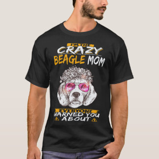 23 Jag är den galna Beagle-Mamman Beagle T Shirt