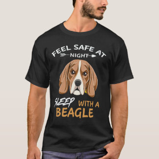 23 Känn dig trygg på natten Sova med en Beagle T Shirt