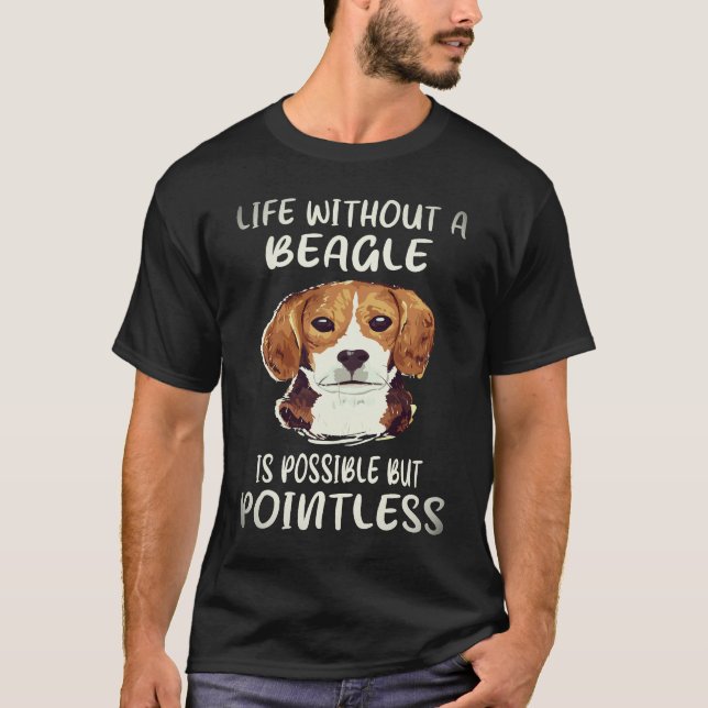 23 Liv utan en beagle T Shirt (Framsida)