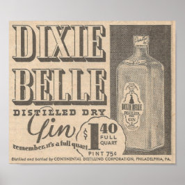 23 mars 1935 Ad Dixie Belle Gin Poster