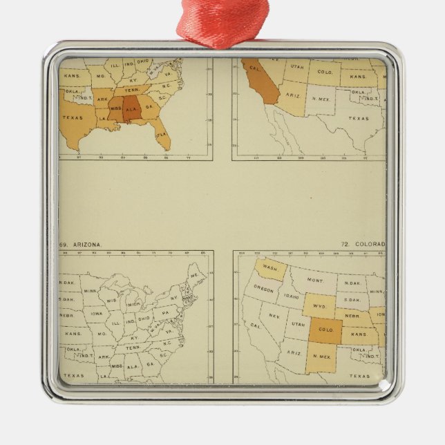 23 Mellanstatlig migration 1890 ALCT Julgransprydnad Metall (Framsidan)