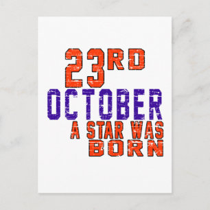23 oktober föddes en stjärna vykort