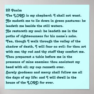 23 Psalm Poster