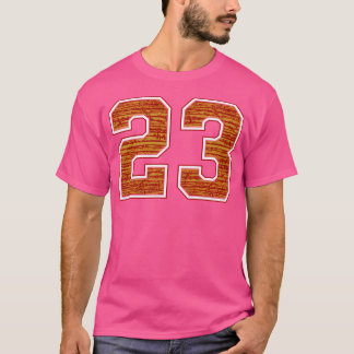 23 Röda Guld-idrottsnummer T Shirt