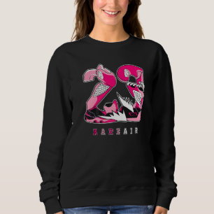 23 Sällsynt Luft Låg Trippel Rosa Matchande T Shirt