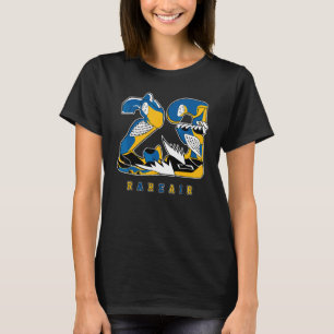 23 Sällsynta Air Dunk Låga Blå Gula Matchande T Shirt