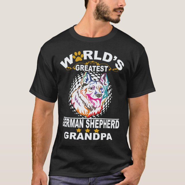 23 Världens Bästa Tyska Vargfarfar Tysk T Shirt (Framsida)