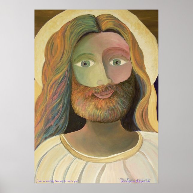 23 x 32 tum Jesus ler för att han kärlek dig! Poster (Framsidan)