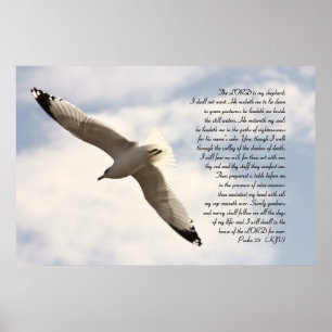 23rd Biblisk Verse för Psalm med den Soaring Poster
