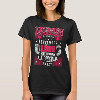 23rd Birthday Legends Born In September 1999 23 Y T Shirt