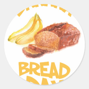 23rd Februari - bananbröddag Runt Klistermärke