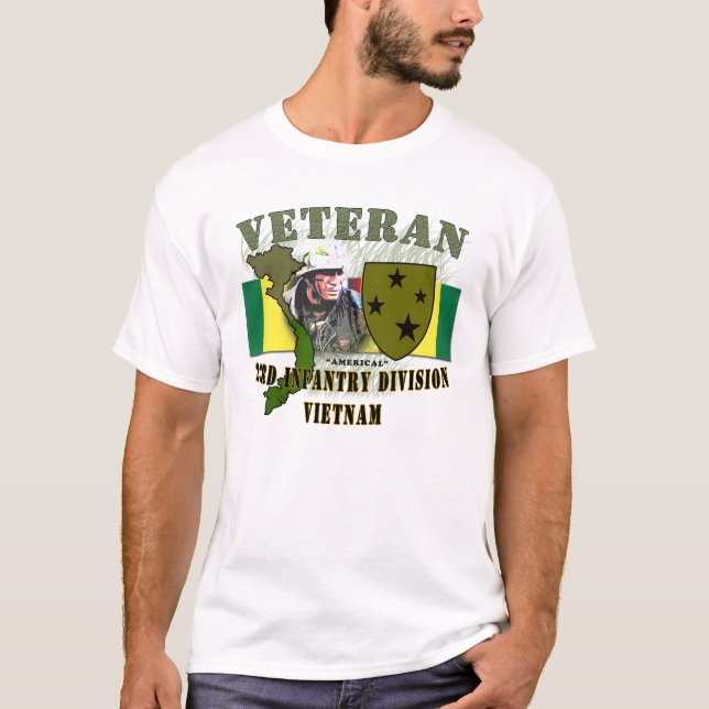 23rd Inf Div (Americal) - Vietnam (ingen CIB) T-shirt (Framsida)