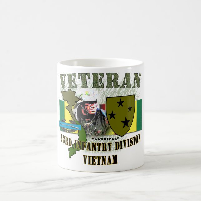 23rd Inf Div (Americal) - Vietnam (w/CIB) Kaffemugg (Center)