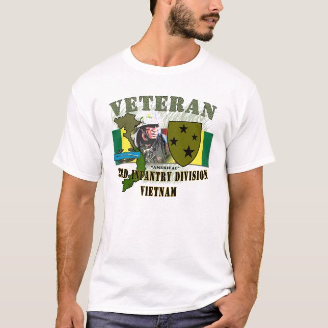 23rd Inf Div (Americal) - Vietnam (w/CIB) Tee (Framsida)