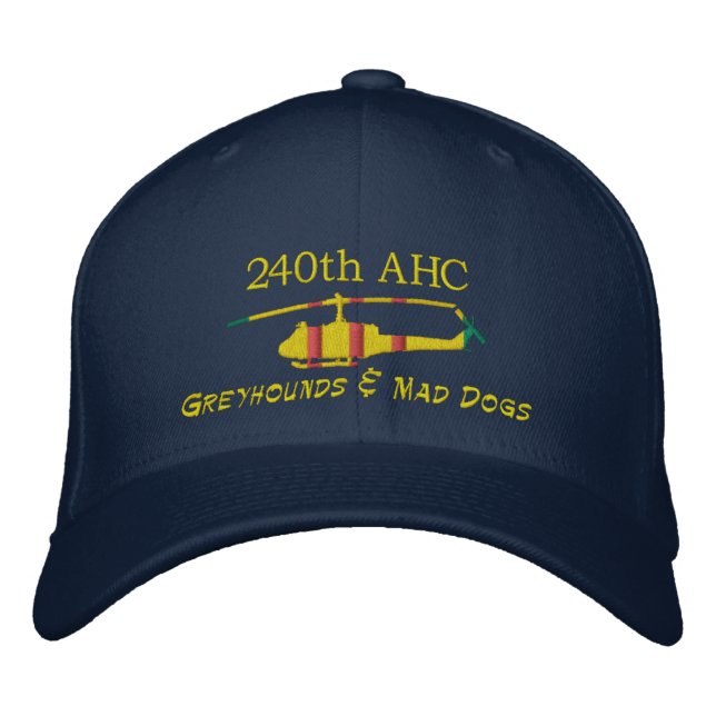 240:e AHC Vietnam UH1 Embroied Hat Broderad Keps (Framsida)
