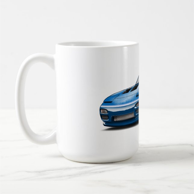 240sx blå bil ritning  kaffemugg (Vänster)