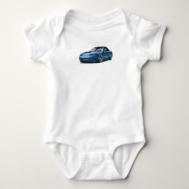 240sx blå bil ritning  t shirt (Framsida)