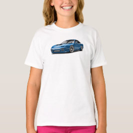 240sx blå bil ritning t shirt