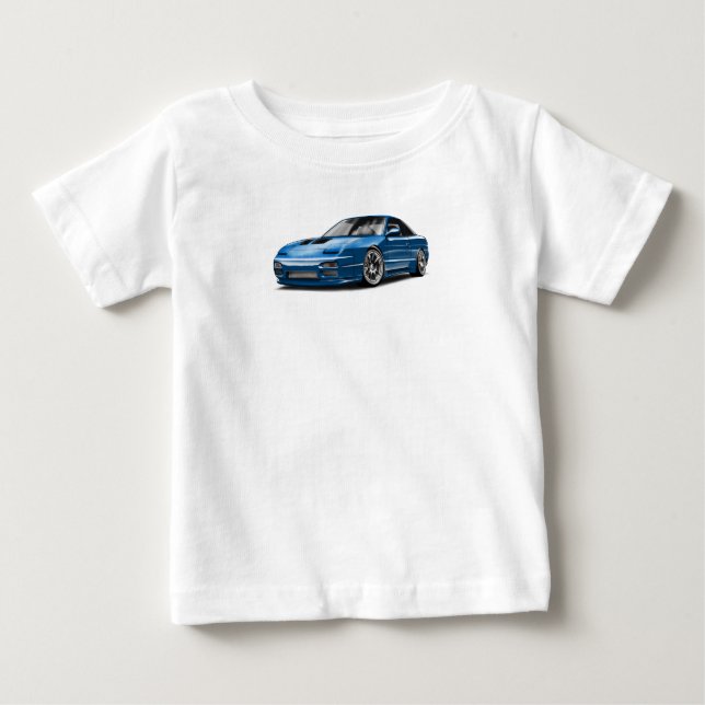 240sx blå bil ritning  t shirt (Framsida)
