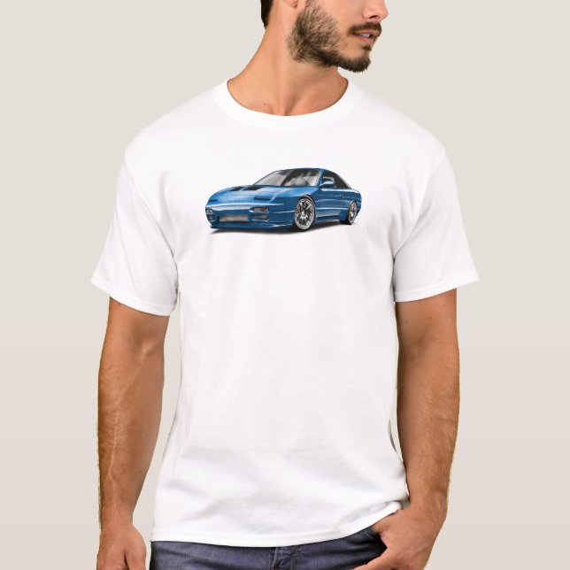 240sx blå bil ritning  t shirt (Framsida)